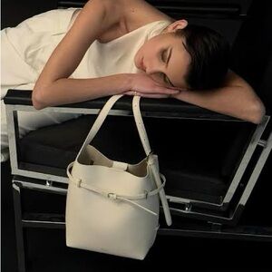 Verafied Ivory Leather Tote Bag